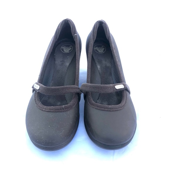 Crocs Brown Wedge sz 6W - Picture 2 of 13